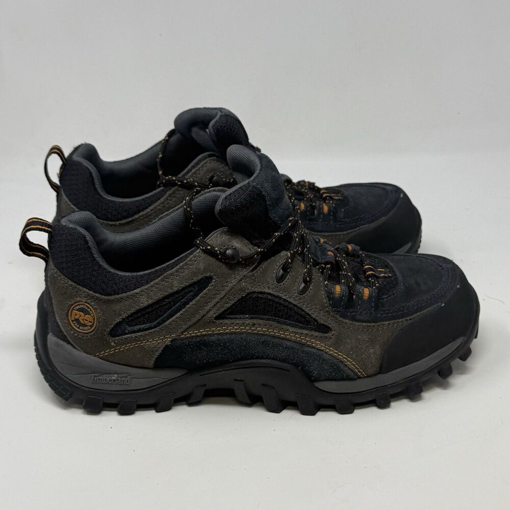 Timberland Pro Mudsill Steel Toe Work Shoes Mens 7.5 Blue Gray Suede Lace Up - Picture 3 of 16